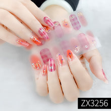 Load image into Gallery viewer,  Valentines/All Seasons 3D Spring/Summer Glitters Nail Wraps Nail Stickers Nail Polish Strips ZX series (2 wks SHIP).
