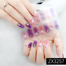 Load image into Gallery viewer,  Valentines/All Seasons 3D Spring/Summer Glitters Nail Wraps Nail Stickers Nail Polish Strips ZX series (2 wks SHIP).
