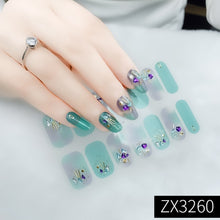 Load image into Gallery viewer,  Valentines/All Seasons 3D Spring/Summer Glitters Nail Wraps Nail Stickers Nail Polish Strips ZX series (2 wks SHIP).
