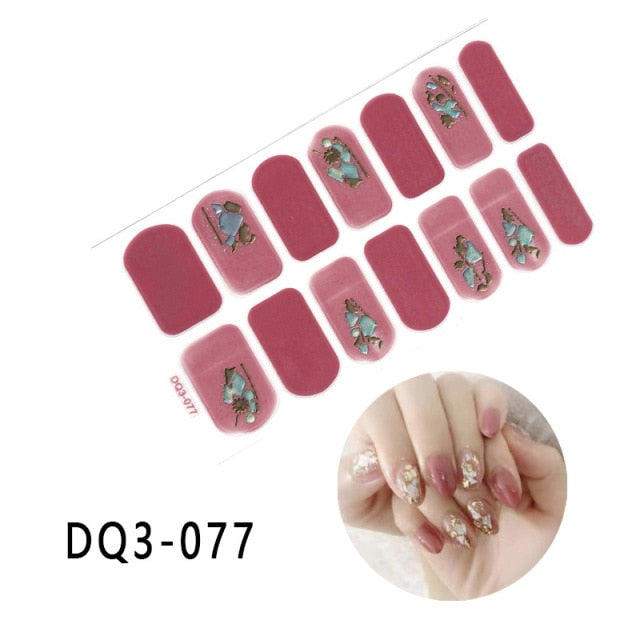  Valentines/All Seasons 3D Spring/Summer Nail Wraps Nail Stickers Nail Polish Strips DQ3 series (2 wks SHIP).