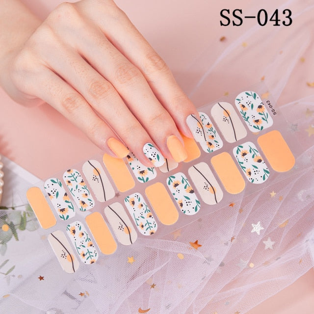  Valentines/All Seasons Spring Selection 22tips Nail Wraps Nail Stickers Nail Polish Strips ss039-ss057 (2 wks SHIP).