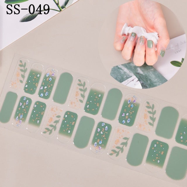 [US SHIP] Spring/Valentines 22tips Nail Wraps Nail Stickers Nail Polish Strips SS series (5-7 days SHIP).