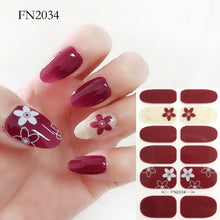 Load image into Gallery viewer,  Spring &amp; Summer 14 Tips Watercolor Floral Design Nail Wraps Stickers Nail Art Nail Decor FN series (2 wks SHIP).
