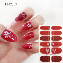 Load image into Gallery viewer,  Spring &amp; Summer 14 Tips Watercolor Floral Design Nail Wraps Stickers Nail Art Nail Decor FN series (2 wks SHIP).
