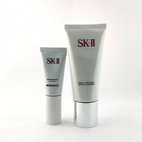 SK-II Atmosphere CC Cream 30g + Facial Treatment Gentle Cleanser 120g.
