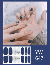 Load image into Gallery viewer, Spring &amp; Summer 14 Tips Solid &amp; Glitter Nail Wraps Nail Stickers  (2wks SHIP)
